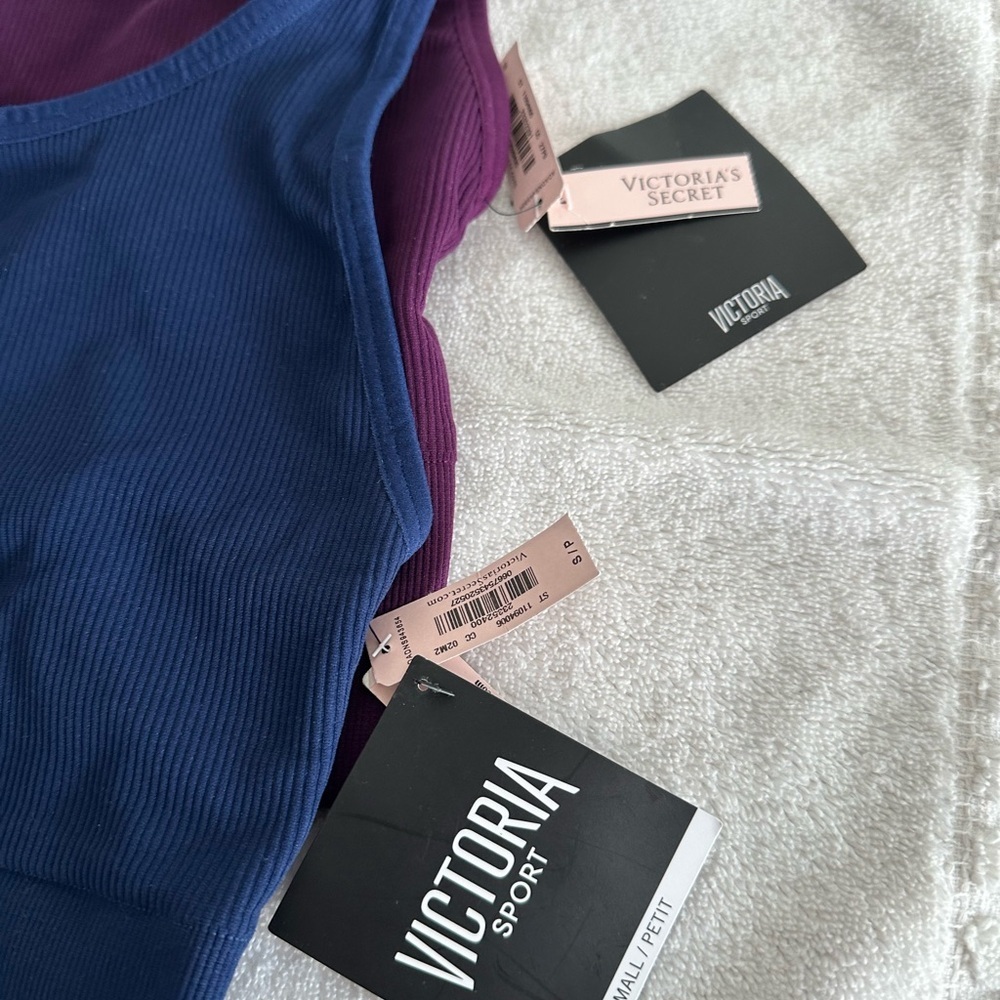2 Women's Sport Blue and Purple Tops from Victoria’s Secret size S - Picture 2 of 5